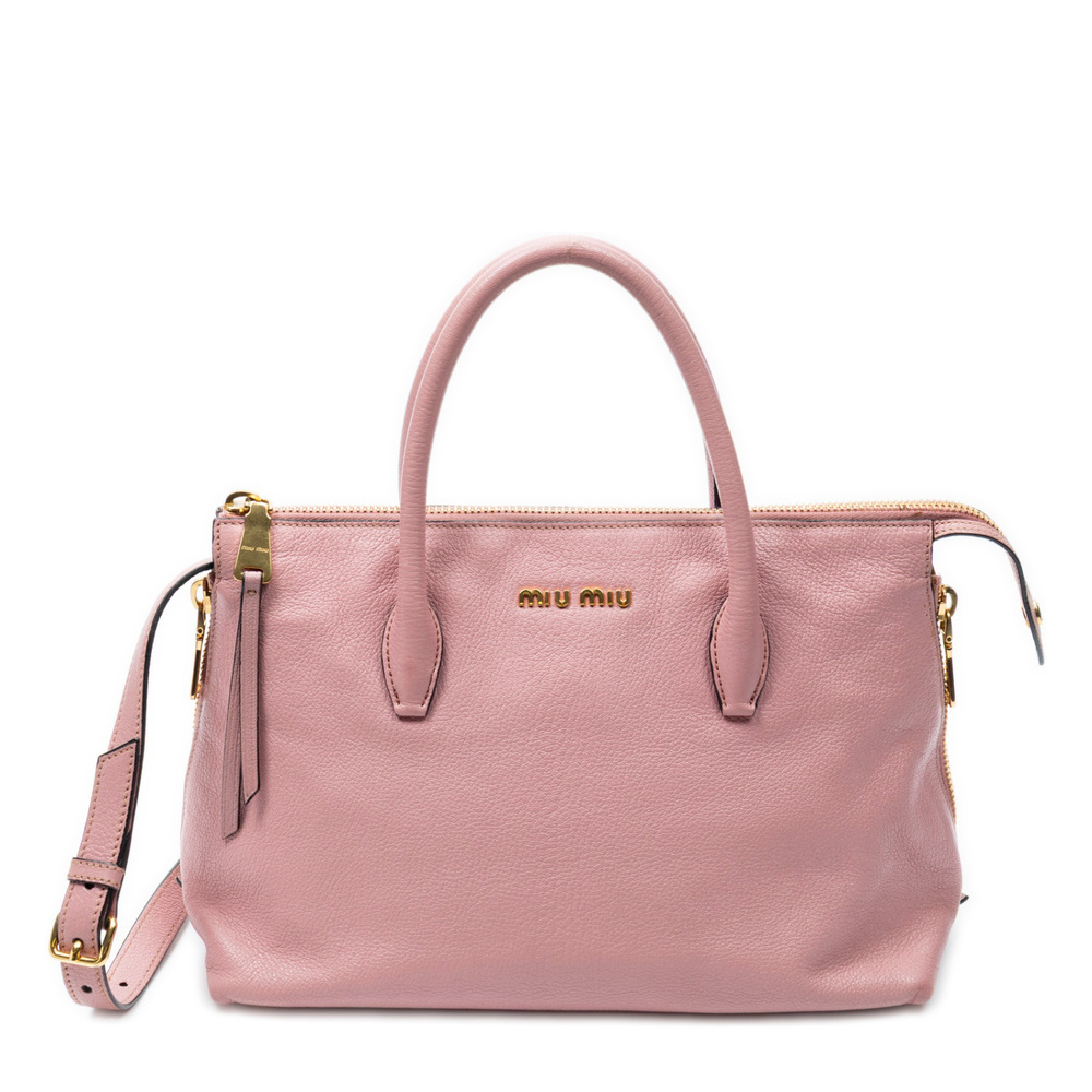Miu Miu Side Zip Convertible Tote
